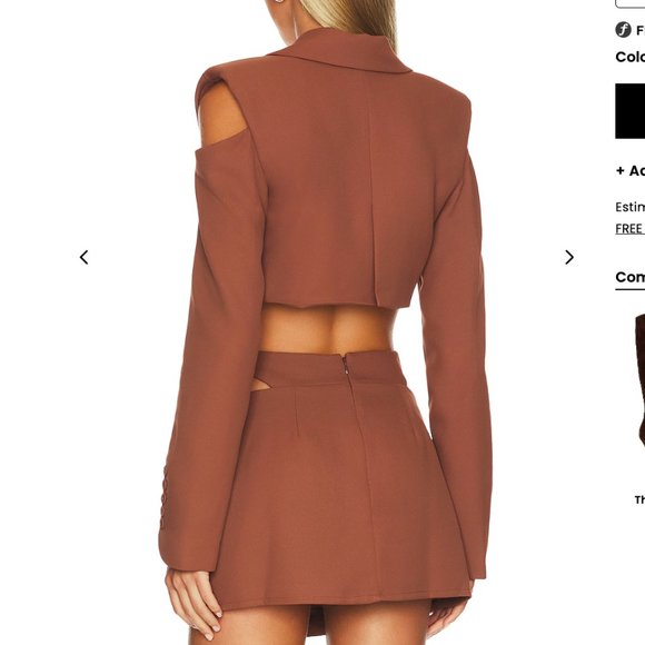 For Love & Lemons Alysa Crop Blazer Set - Picture 3 of 5